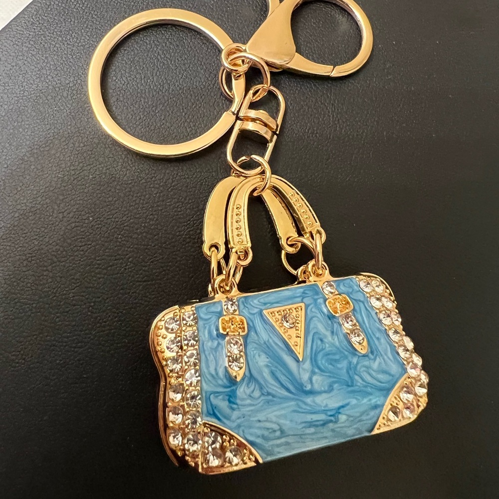 Bagcharm / Keychain Rhinestone Handbag New - Picture 3 of 4
